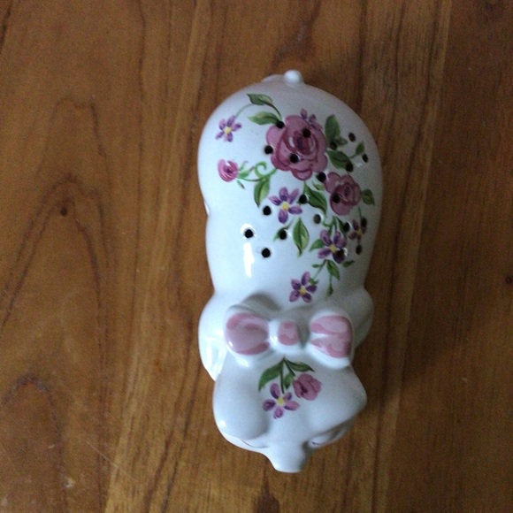 Vintage 1978 Sleeping Pig Hand Painted Floral Ceramic Potpourri Holder - Picture 6 of 8